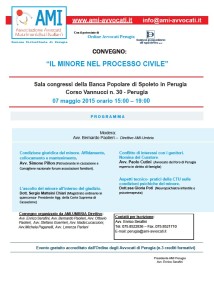 “IL MINORE NEL PROCESSO CIVILE” @ Sala congressi della Banca Popolare di Spoleto in Perugia | Perugia | Umbria | Italia