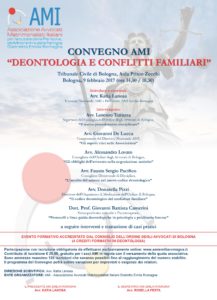 “DEONTOLOGIA E CONFLITTI FAMILIARI” @ Bologna, Tribunale Civile di Bologna, Aula Primo Zecchi | Bologna | Emilia-Romagna | Italia