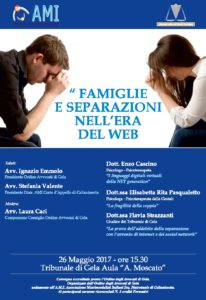 FAMIGLIE E SEPARAZIONI NELL'ERA DEL WEB @ Tribunale di Gela aula "A Moscato" | Gela | Sicilia | Italia