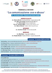 “La comunicazione: uso e abuso" @ Webinar AMI Marche e Lecce
