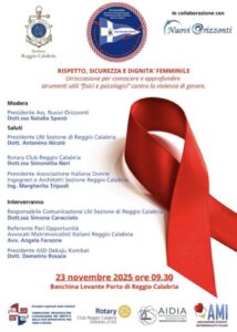 RISPETTO SICUREZZA E DIGNITA' FEMMINILE @ Banchina Levante Porto di Reggio di Calabria