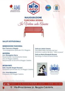 INAUGURAZIONE PANCHINA ROSSA @ Reggio di Calabria Via Poseidonia 31